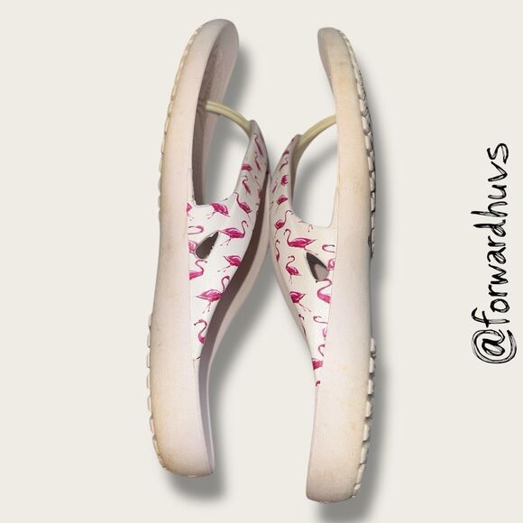 Crocs Kadee II Seasonal Graphic Flip – Flamingo/Barely Pink – Size 9 - Picture 5 of 8